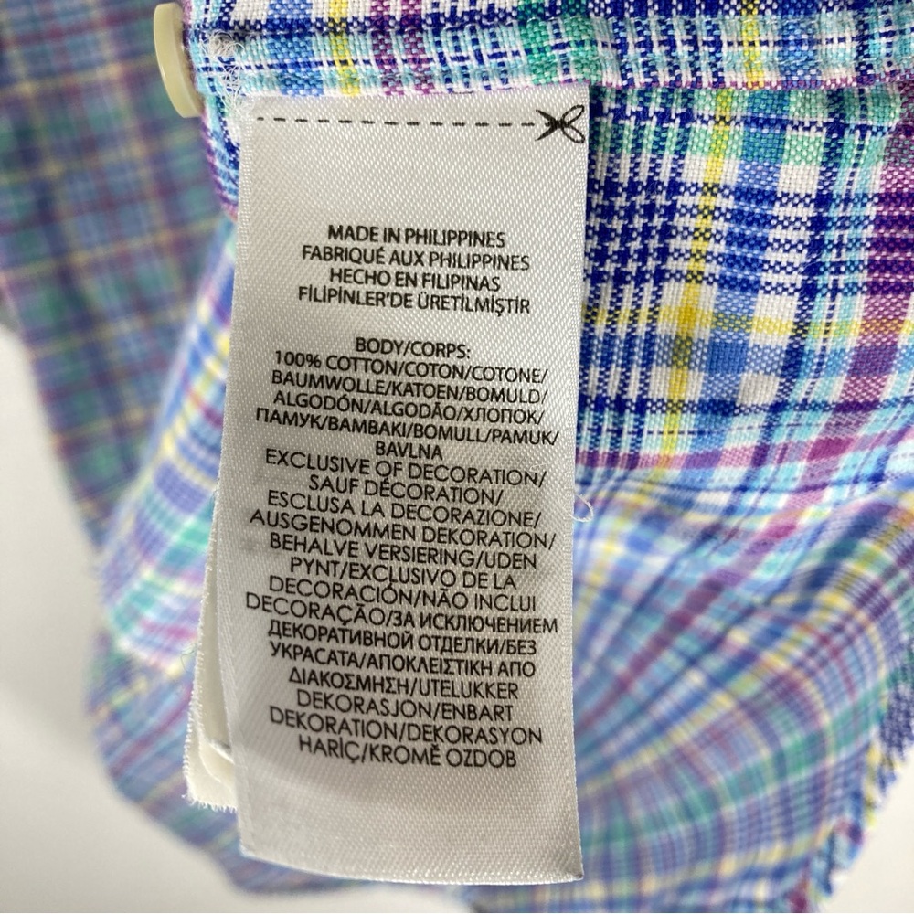 Polo Ralph Lauren Classic Fit Oxford Button Down Shirt Plaid Colorful Mens L - Picture 11 of 16